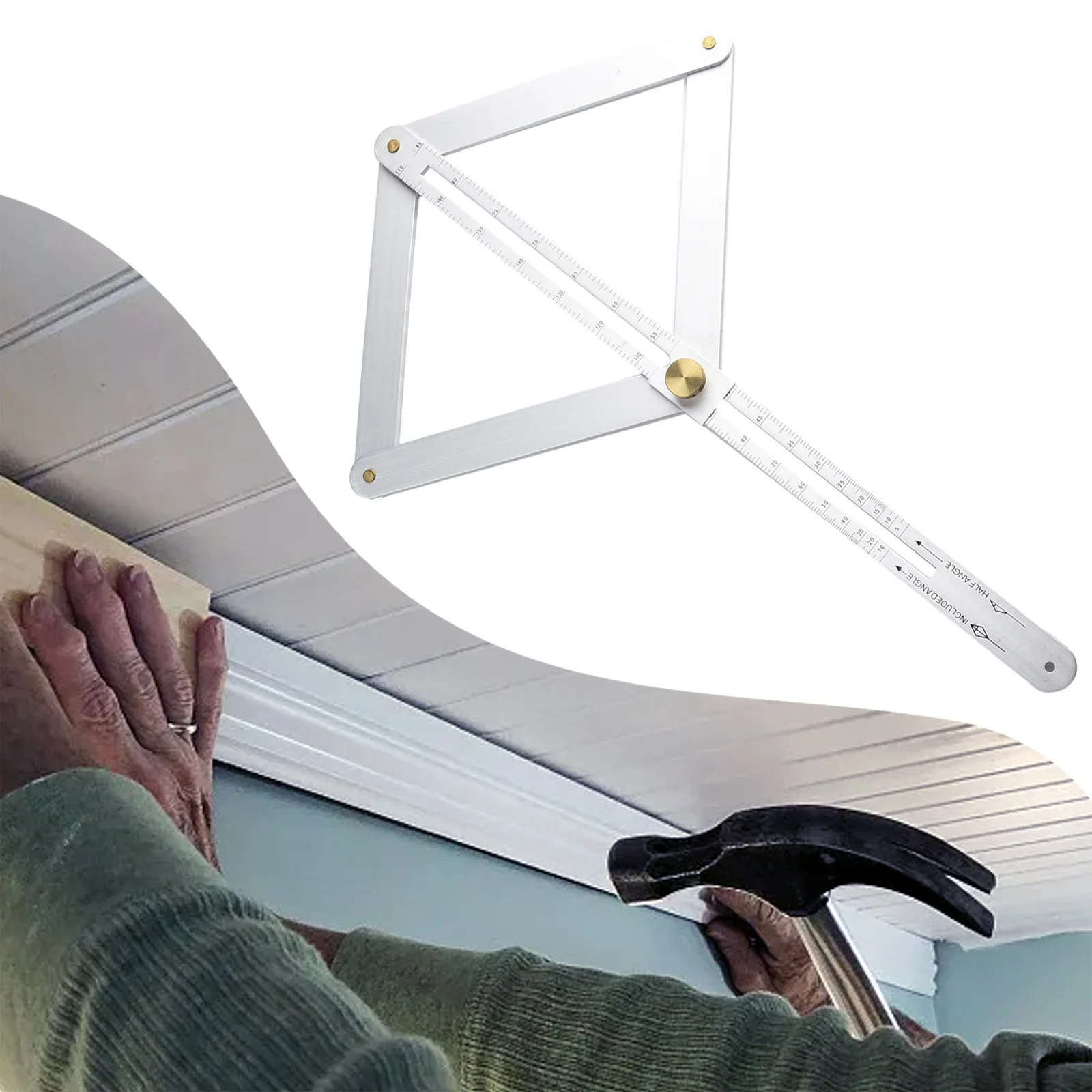 Practical New Square Protractor Protractor Tool 17.1cm Artifact Ceiling Corner Angle Finder Gauge Measurements