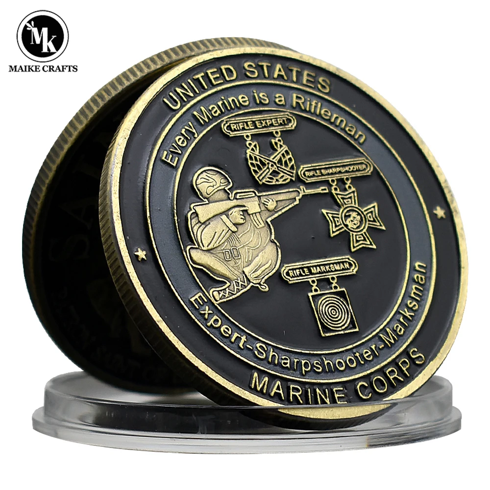 Expert Sharpshooter Marksman Coin Marine Corps Challenge Coin Commemorative Gifts