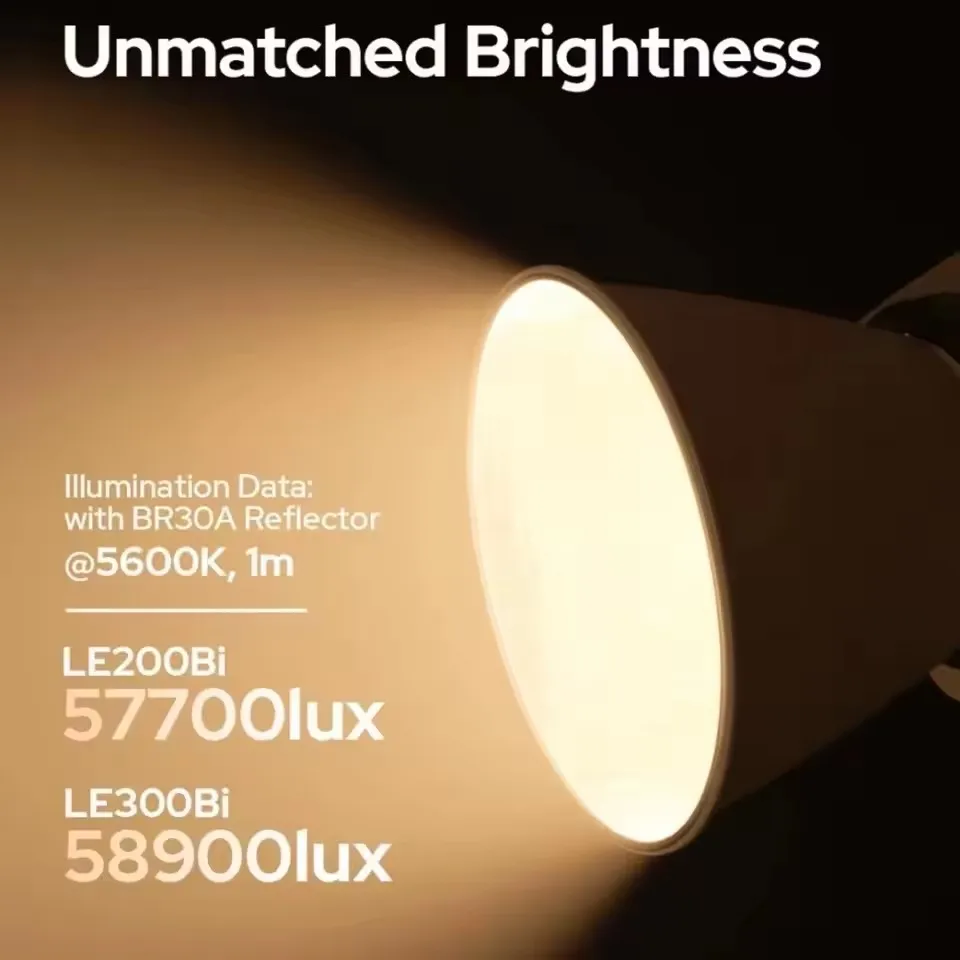 Godox LE200Bi/LE300Bi 300W LED COB Video Light Bi-color 2800-6500k Photography Studio Lighting Bowens For Youtube Live Streaming