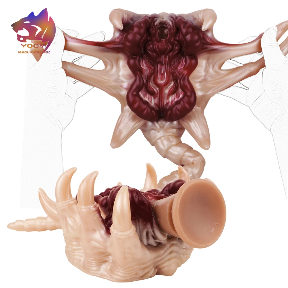YOCY Alien Monster Penis Stroker Facehugger Shape Male Masturbator Silicone Pocket Pussy Sex Toys For Adult Fetish Sexy Shop
