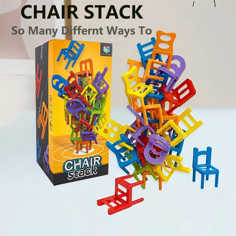 Stacking Chairs, Educational Toys, Building Blocks Stacking Chairs, Parent-Child Gathering Interactive Stress Reduction Toys