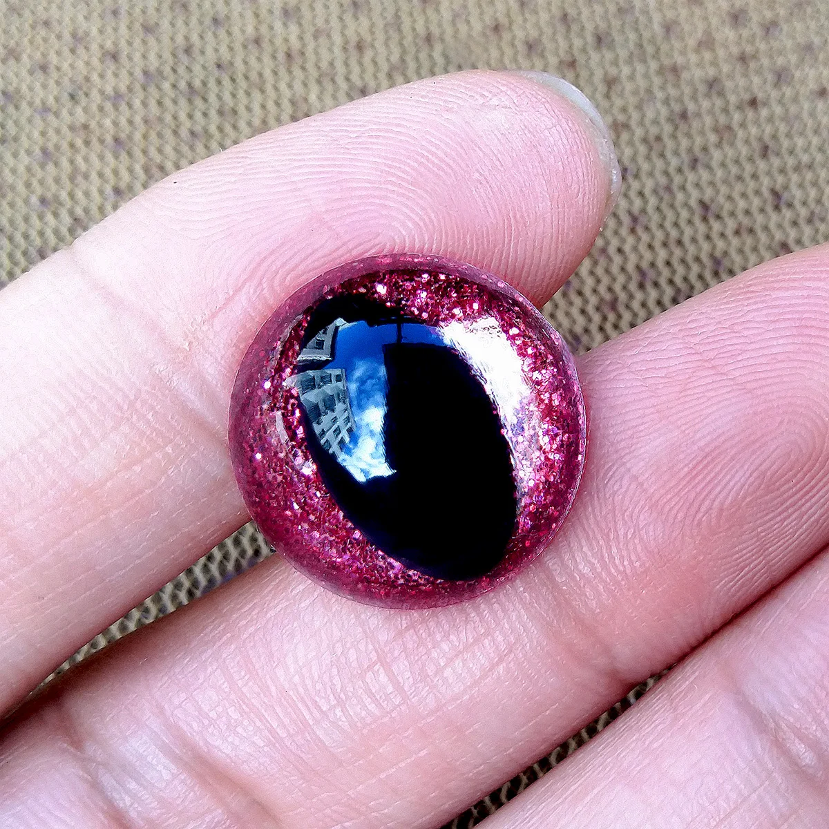 Olhos de plástico com glitter 3d para diy, 12/15/16/18/20/24mm, para crochê brinquedo, boneca de pelúcia, amigurumi, 10 par