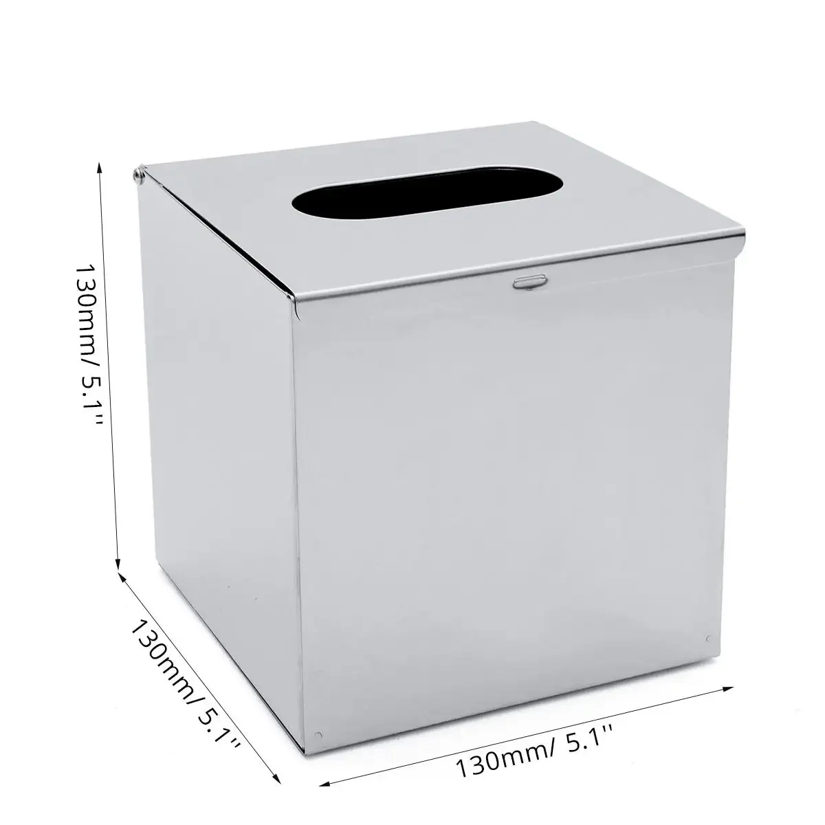 Paper holder elegant chrome car household cube square tissue box container stainless steel carton towel napkin holder