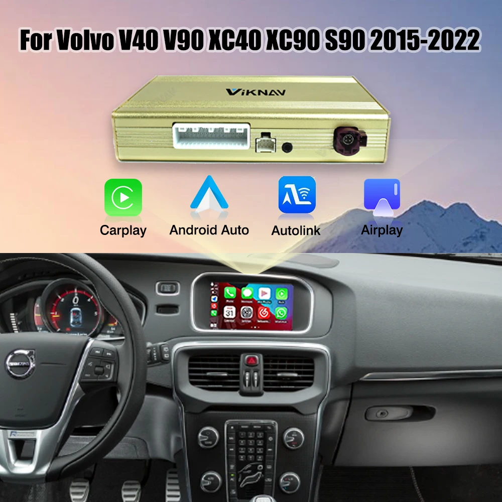 

Linux System Upgrade Interface Car Decoding Box for Volvo V40 V90 XC40 XC90 S90 2015-2022 Wireless CarPlay Android Auto Autolink