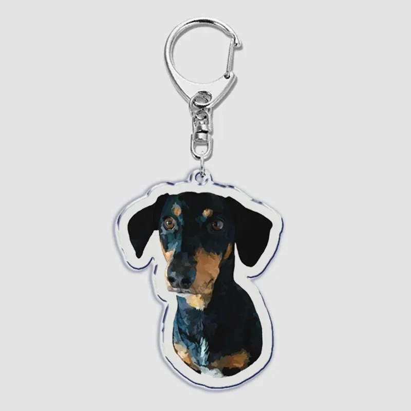 Cute Sausage Dog Funny Key Chain Keychains Ring for Accessories Bag Pendant Keyring Jewelry Pet Dachshund Meme Friends Gifts