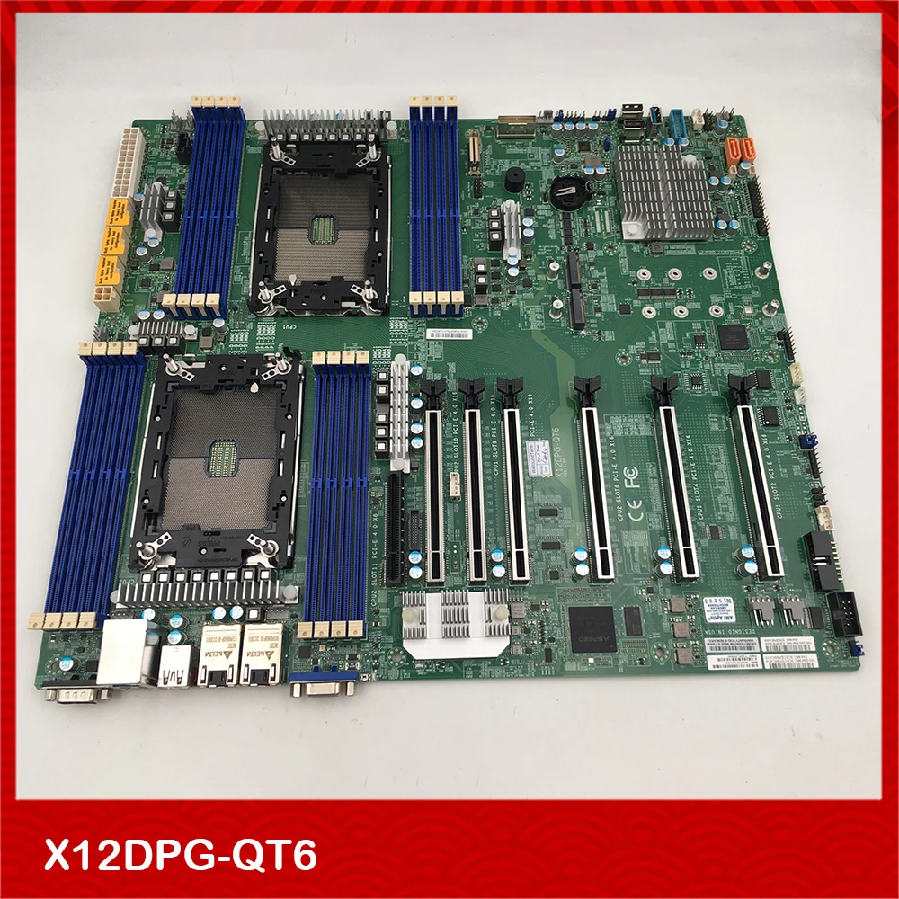 

Original Two-Way Server Motherboard For Supermicro For X12DPG-QT6 LGA4189 DDR4 Perfect Test Good Quality