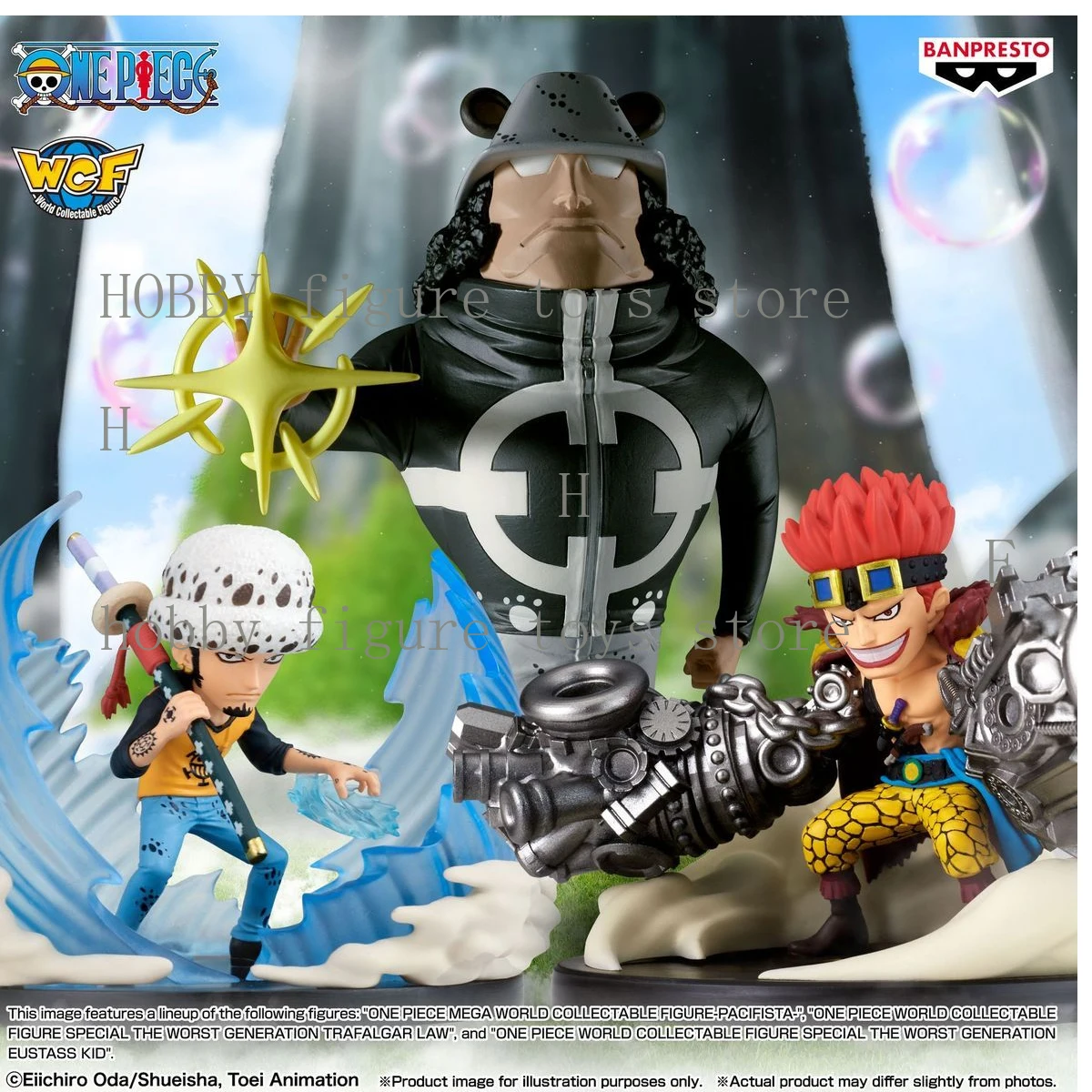 ฟิกเกอร์อนิเมะของแท้จาก Bandai รุ่น WCF ONE PIECE WCF SPECIAL The Worst of Times ซอรู บักกี้ โดฟลามิงโก ของสะสมตกแต่งโต๊ะ ของเล่นแอคชั่นฟิกเกอร์ ของขวัญ