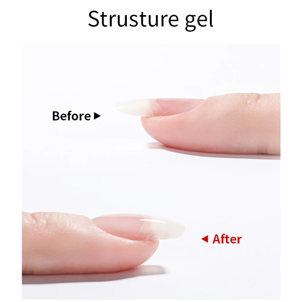 Vendeeni 4 In 1 Multifunction Top Coat Gel Nail Polish UV Extension Gel Builder Reinforced Ripple Line Nail Rhinestones Gel 15g