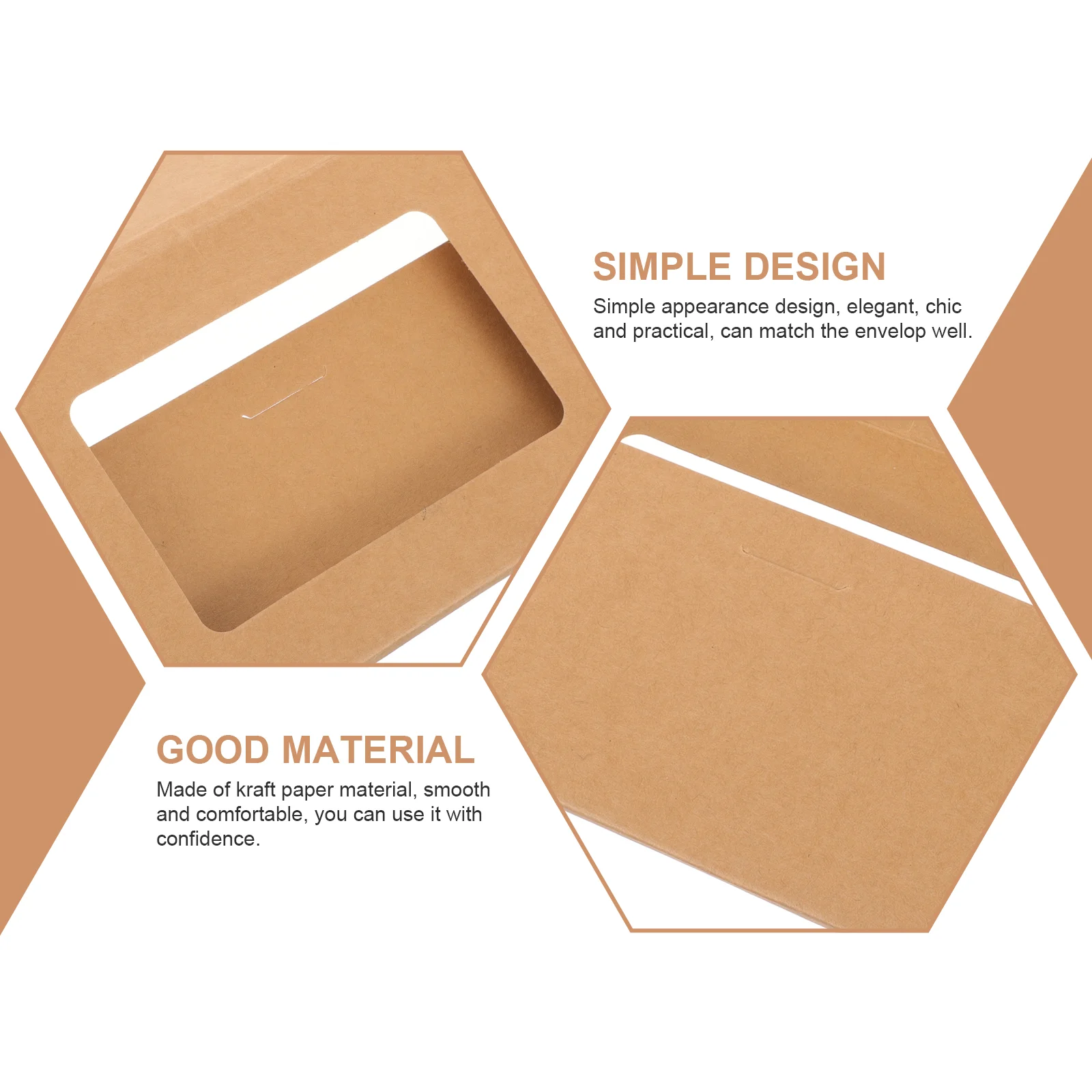 10 Pcs Window Envelope Box Postcards Boxes Kraft Paper Wrapping Bags Cases Container Packing