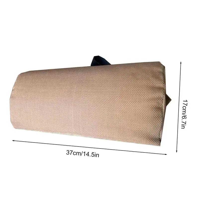 Oreiller de soutien cervical ergonomique pour chaise inclinable, protecteur de tête amovible, poignées réglables, repos de sauna respirant,