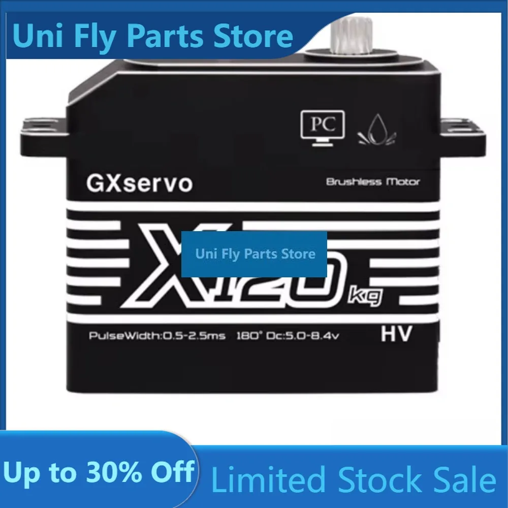 GXservo 120KG High Torque Brushless Metal Digital Servo For Robotic Arm DIY Robot Climbing RC Car Upgrade PartUniFly