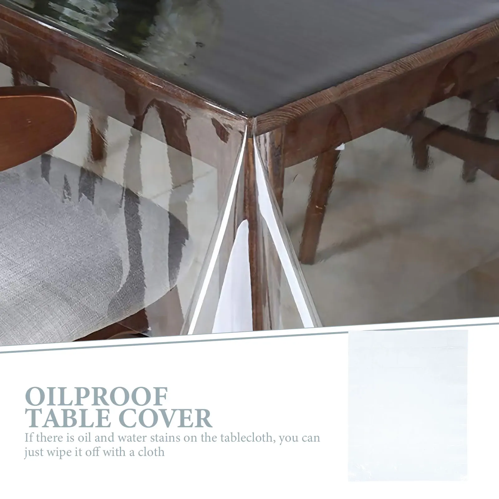 

PVC Tablecloth Transparent Oilproof Waterproof Desk Cover Crystal Bar Supplies Home Decor Catering Cafe