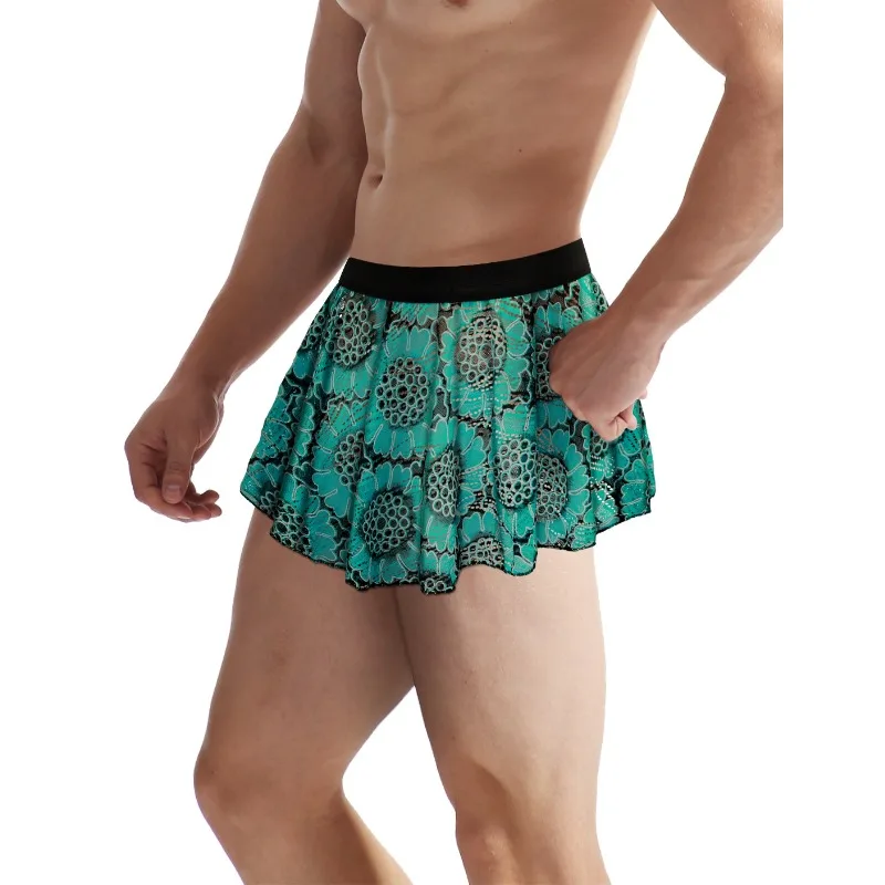 Unisex Pleated Mini Skirt with Elastic Waist