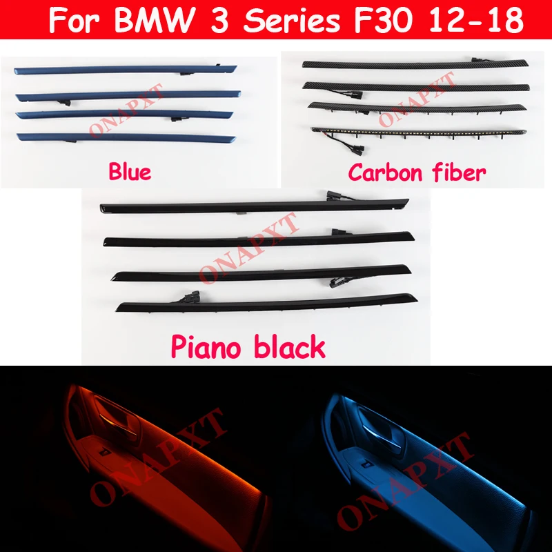 

Blue Orange 2 Color For BMW 3 series F30 2012-2018 neon interior door ambient light decorative lighting Tuning Car