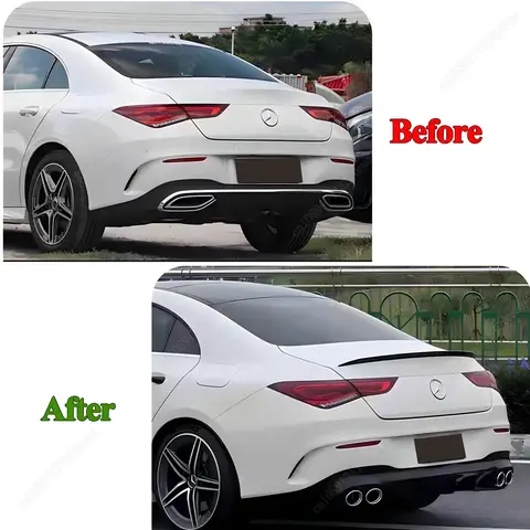 메르세데스 벤츠 CLA 클래스 C118 W118 X118 CLA180 200 220 250 CLA35 CLA45 AMG 2019-2024 자동차 리어 트렁크 스포일러 윙 립 튜닝