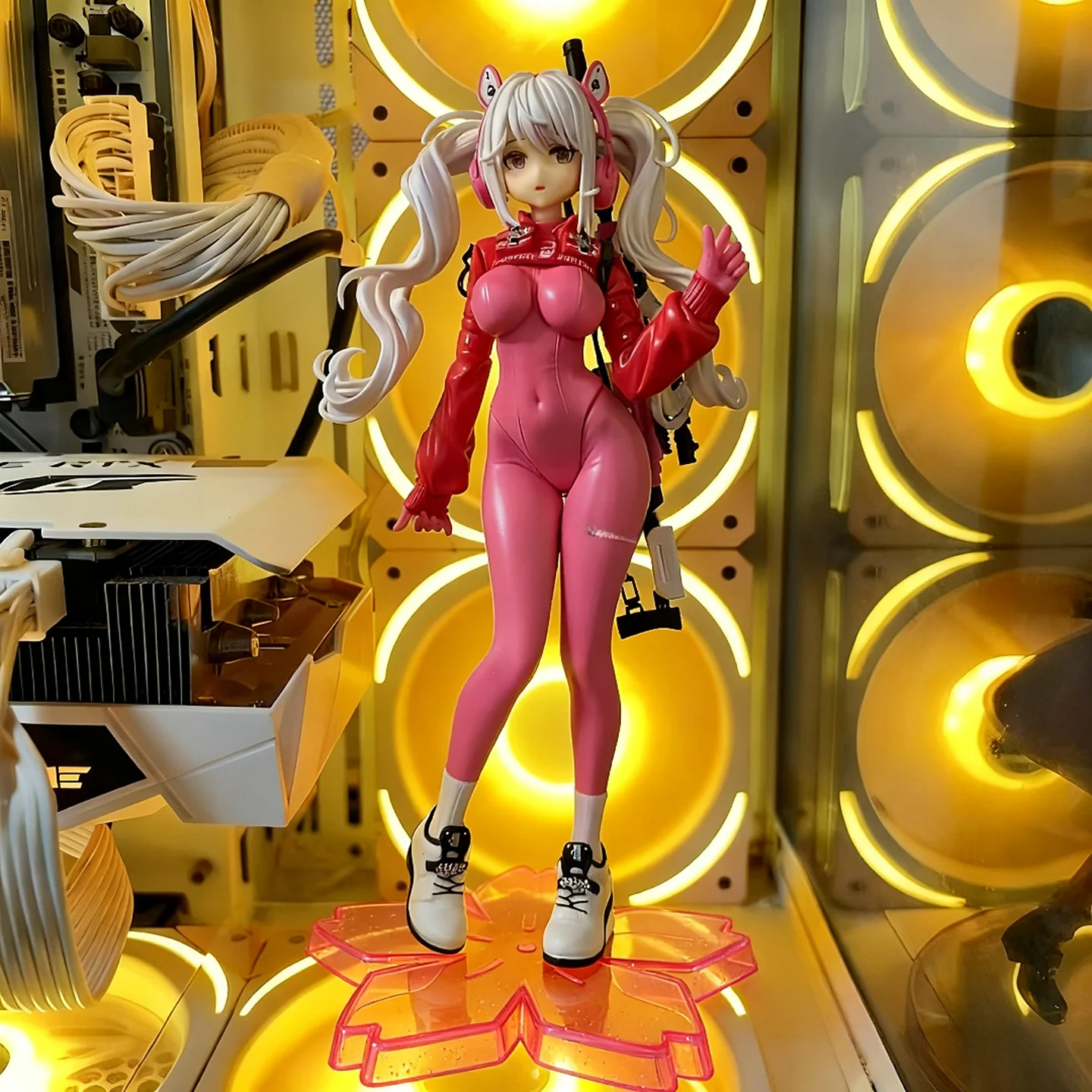 تمثال إلهة النصر نيككي، زينة مكتبية لغرفة بمنظر بحري، ديكور لعلبة الكمبيوتر، نموذج تجميعي من مادة البي في سي #1