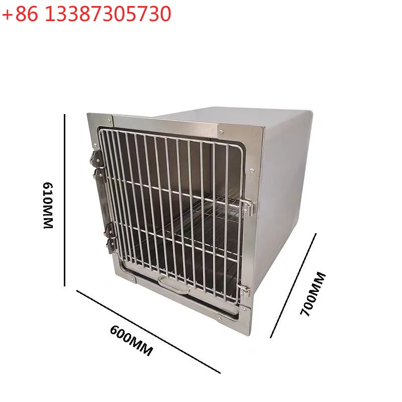 

Stainless steel pet hospital The same dog cage pulling chassis is removable and easy to clean