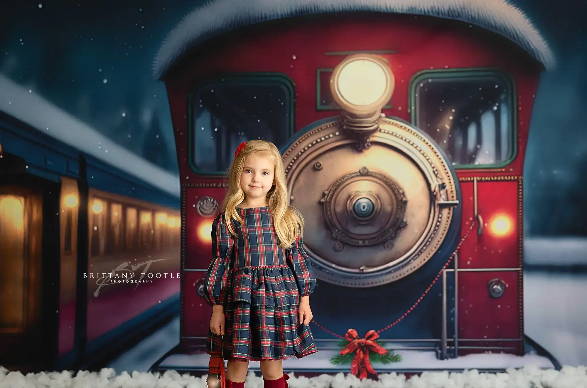 Polar Express Train Backdrops Midnight Train Ride Theme Kids Baby Portrait Girl Adult Photostudio Christmas Winter Background