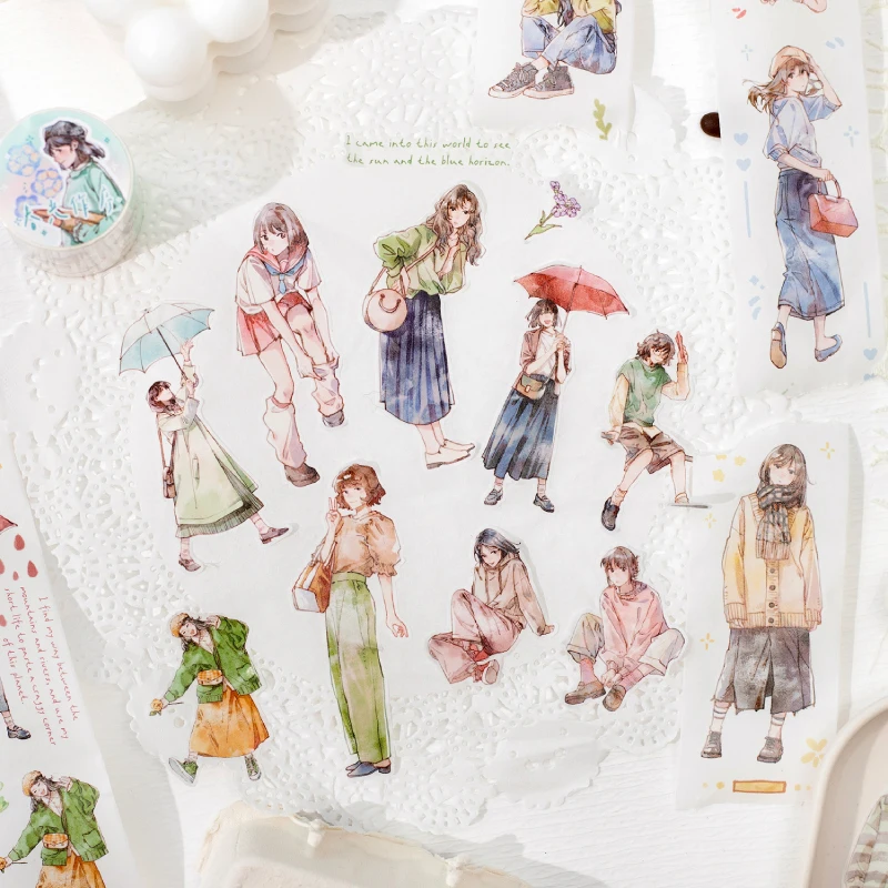 Card Lover 45mm*2m 1 Roll [Life Suite Series] Retro Handmade Tent Decoration Masking Tape Scrapbooking Material Scrapbook Kit