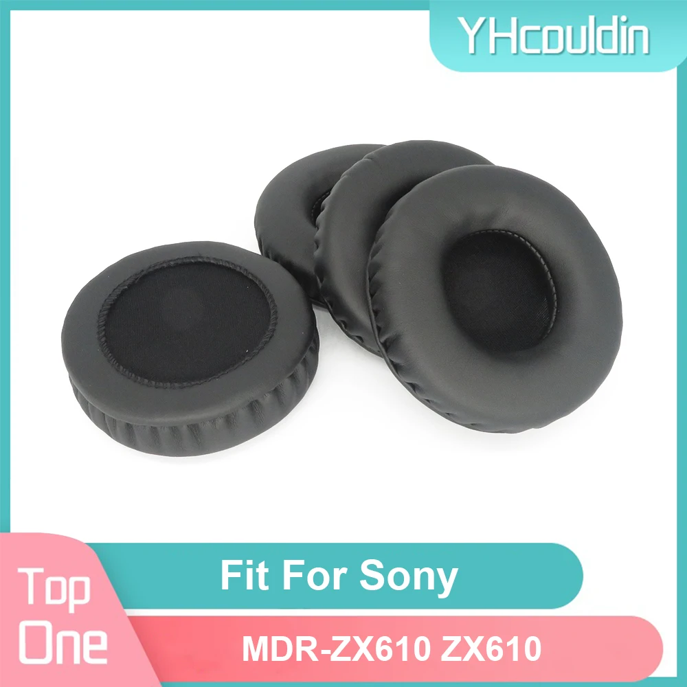 Almohadillas de espuma para auriculares Sony MDR-ZX610 ZX610, almohadillas suaves de PU, color negro