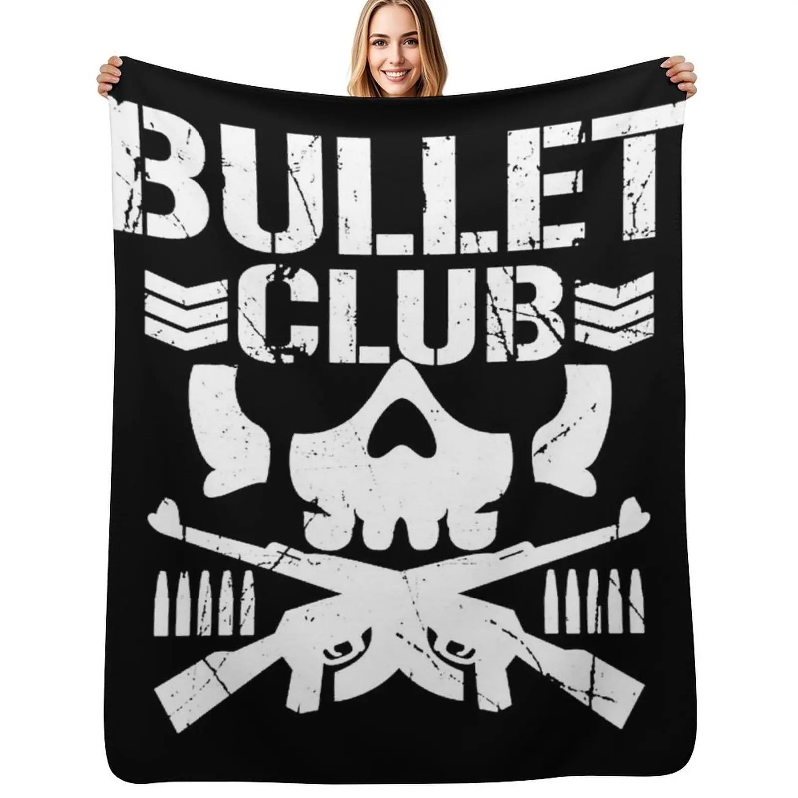 

Bullet Club Throw Blanket Warm Napping Blanket for Office Couch Bed
