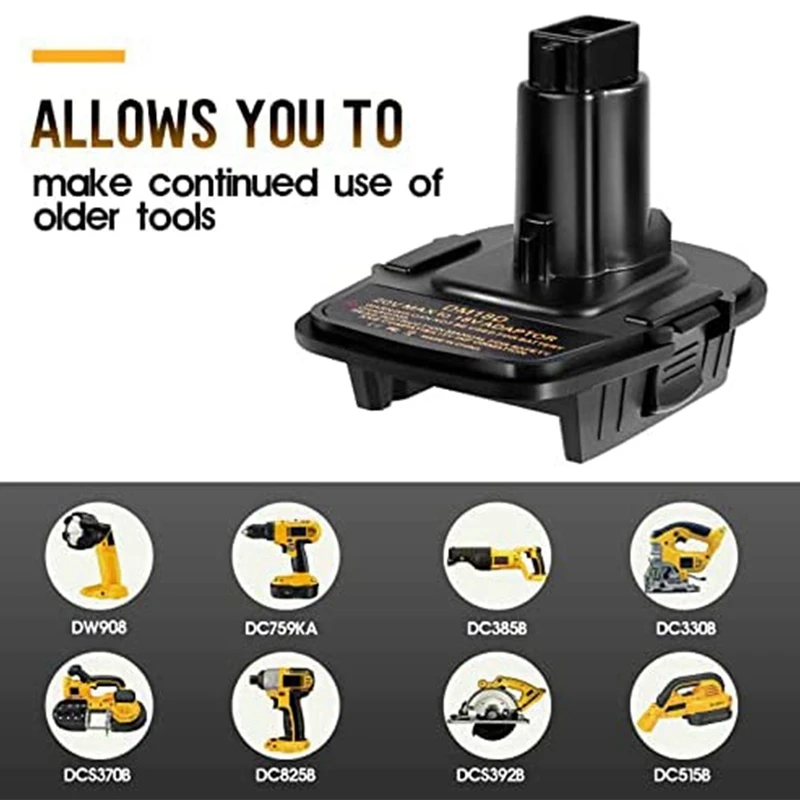 Hot For Dewalt 20V To 18V Battery Adapter, DM18D Upgraded Version DCA1820 Converter For Dewalt 18V/20V