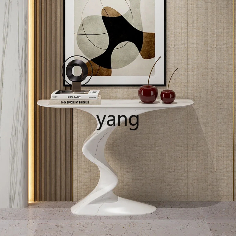 LMMM living room entrance cabinet light luxury semi-round entrance table corridor storage aisle decorative entrance platform
