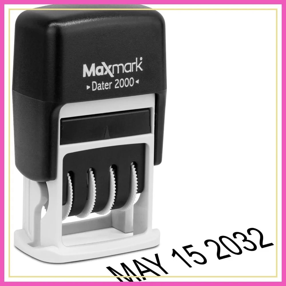 

2000 Dater Self Inking Date Stamp - Black, Durable & Clear Impressions