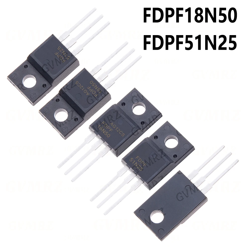 10PCS/LOT FDPF18N50 FDPF51N25 TO-220 TO-220F Transistor