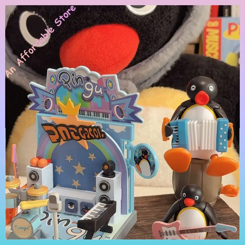 Pingu sonho cabine caixa cega série original mistério ovo relógio ornamento brinquedo na moda para crianças presente de aniversário em estoque