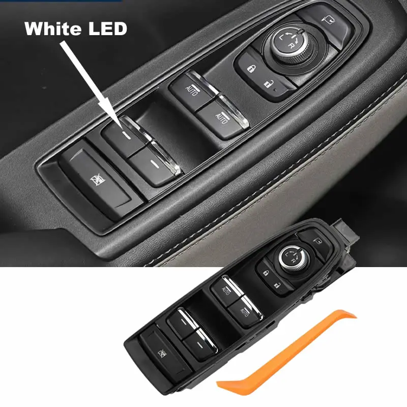 

White LED light New Genuine Front Window Control Switch Left 83071FL670/83071FL070 For Subaru Crosstrek XV Forester 2018-2023