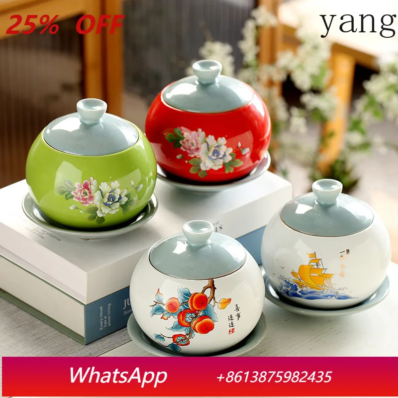 

LMM dessert bowl with lid, soup cup, tableware, stew pot, water-proof stew cup, bird's nest bowl