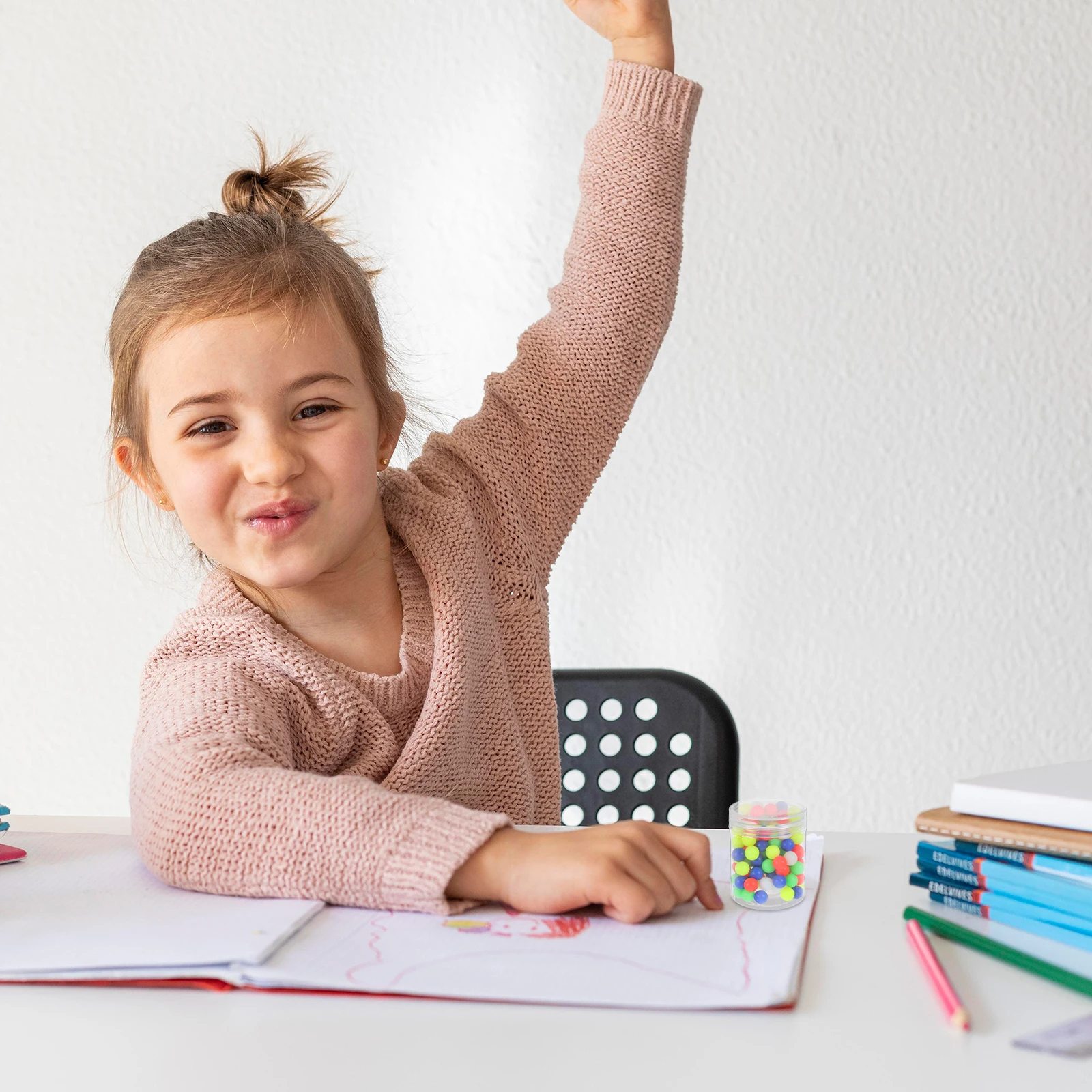 

100pcs Colorful 1cm Plastic Balls Counting Beads Kids Learning Tools Mathematics Probability Teaching Aids Bulk Supply