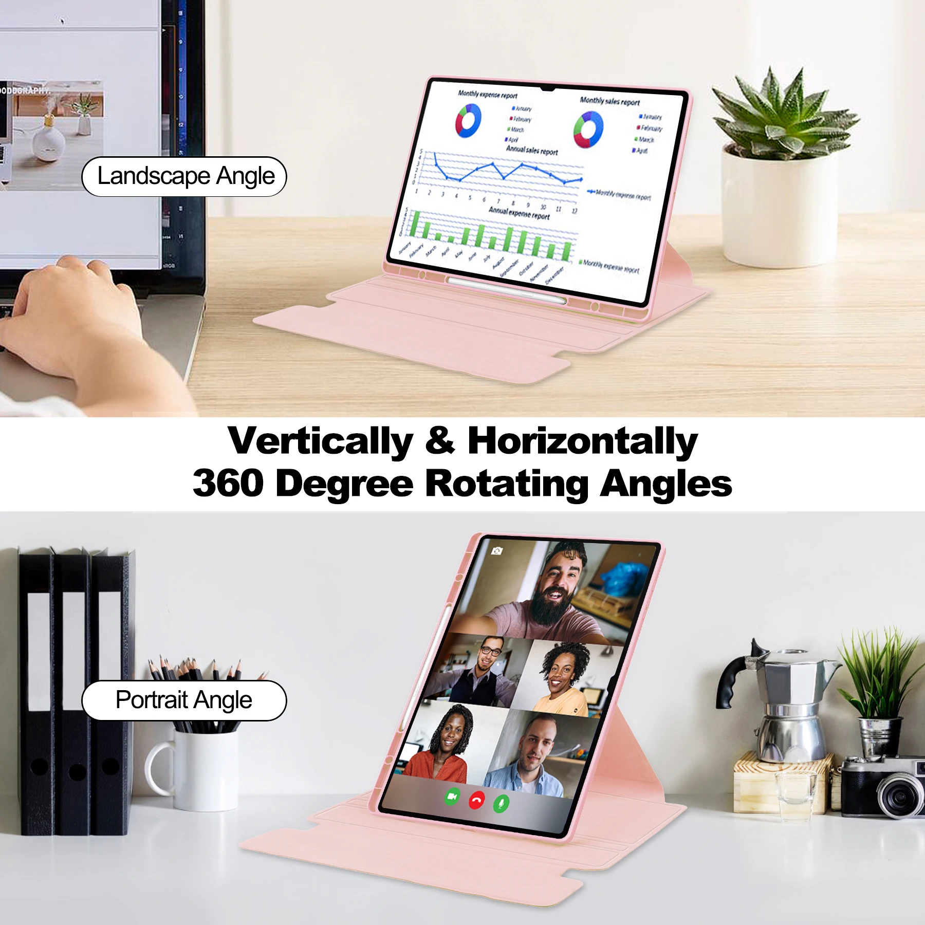 360 Rotatable Case Universal For Galaxy Tab S10 S9 S8 Ultra 14.6\