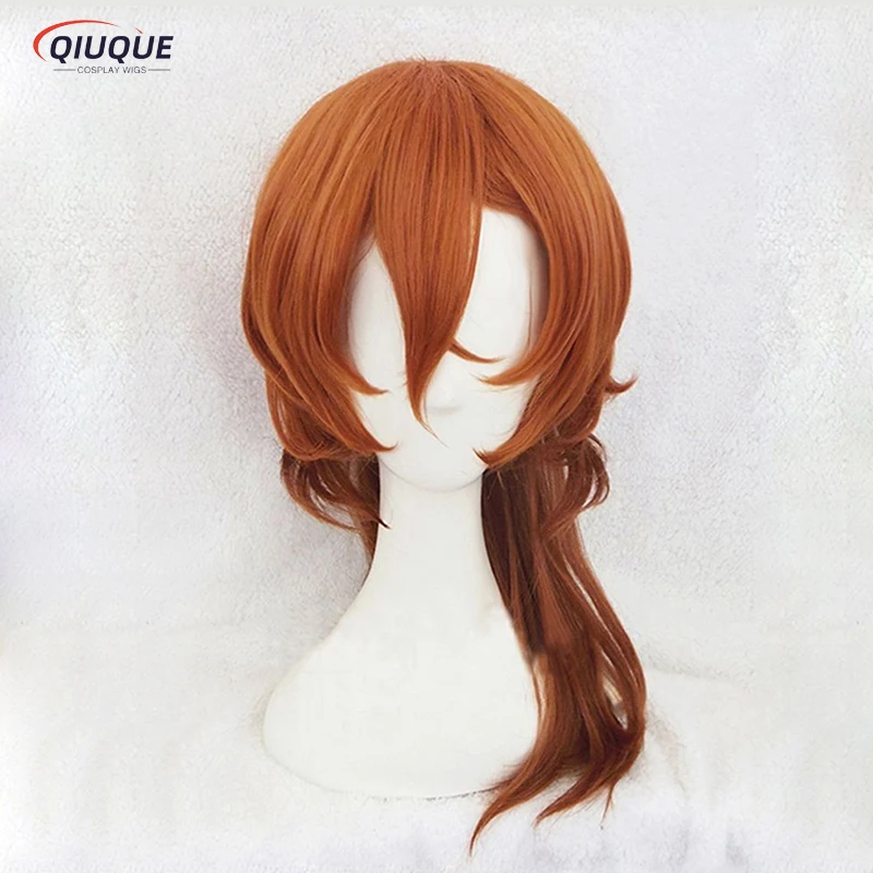 

High Quality Anime Chuya Nakahara Chuuya Cosplay Wig Gradient Heat Resistant Synthetic Hair Wigs + Wig Cap