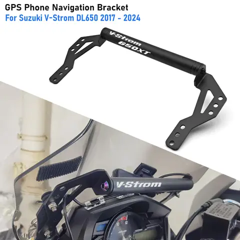 Vstrom DL650 전화 마운트 브래킷 스즈키 V-Strom 650 DL 650 2014-2023 2024 네비게이션 앞 유리 GPS 전화 홀더 알루미늄