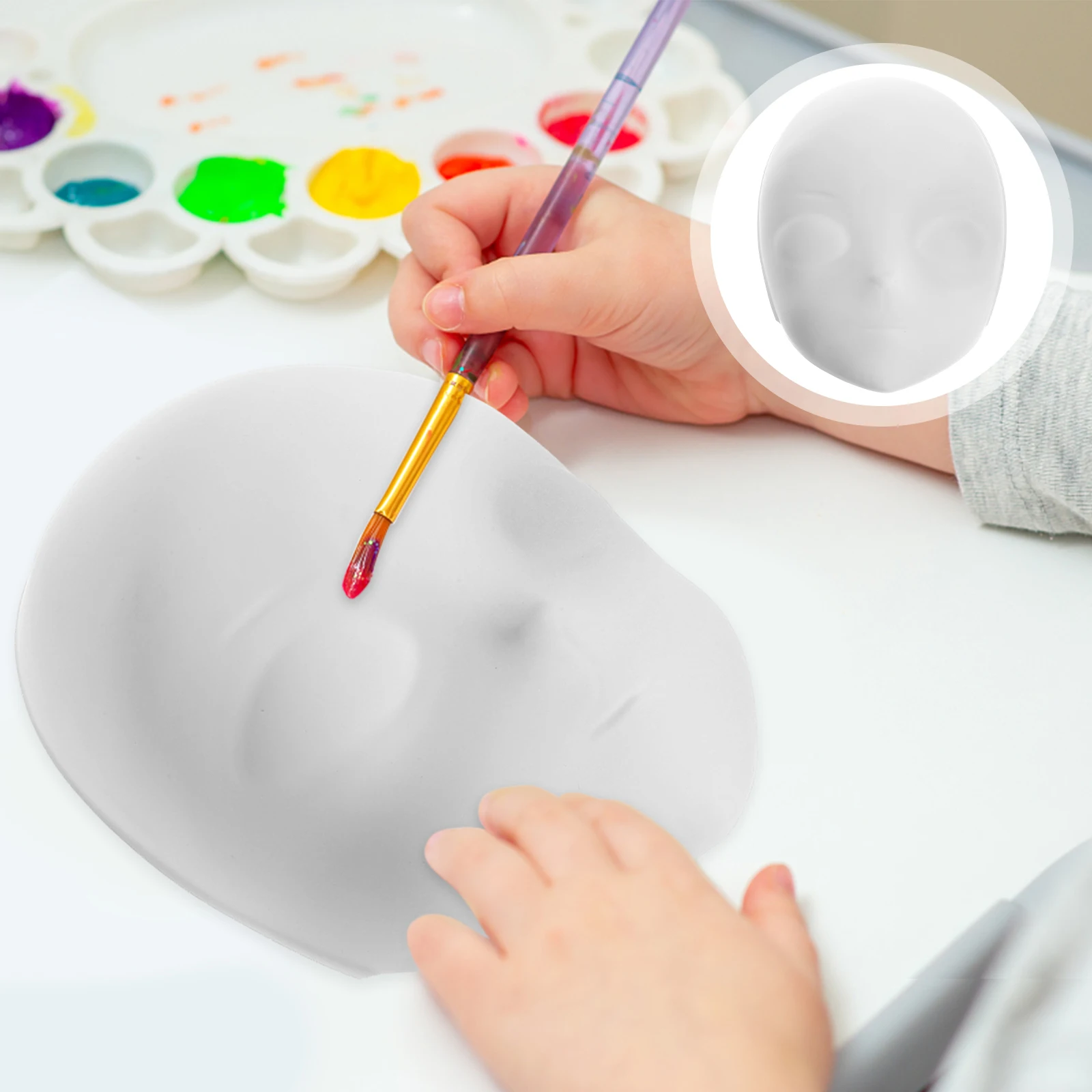 หน้ากากเปล่า DIY สีขาว 4 ชิ้น สำหรับงานศิลปะและงานฝีมือ หน้ากากเปล่าสำหรับงานแฟนซี หน้ากากจำนวนมากสำหรับผู้ใหญ่