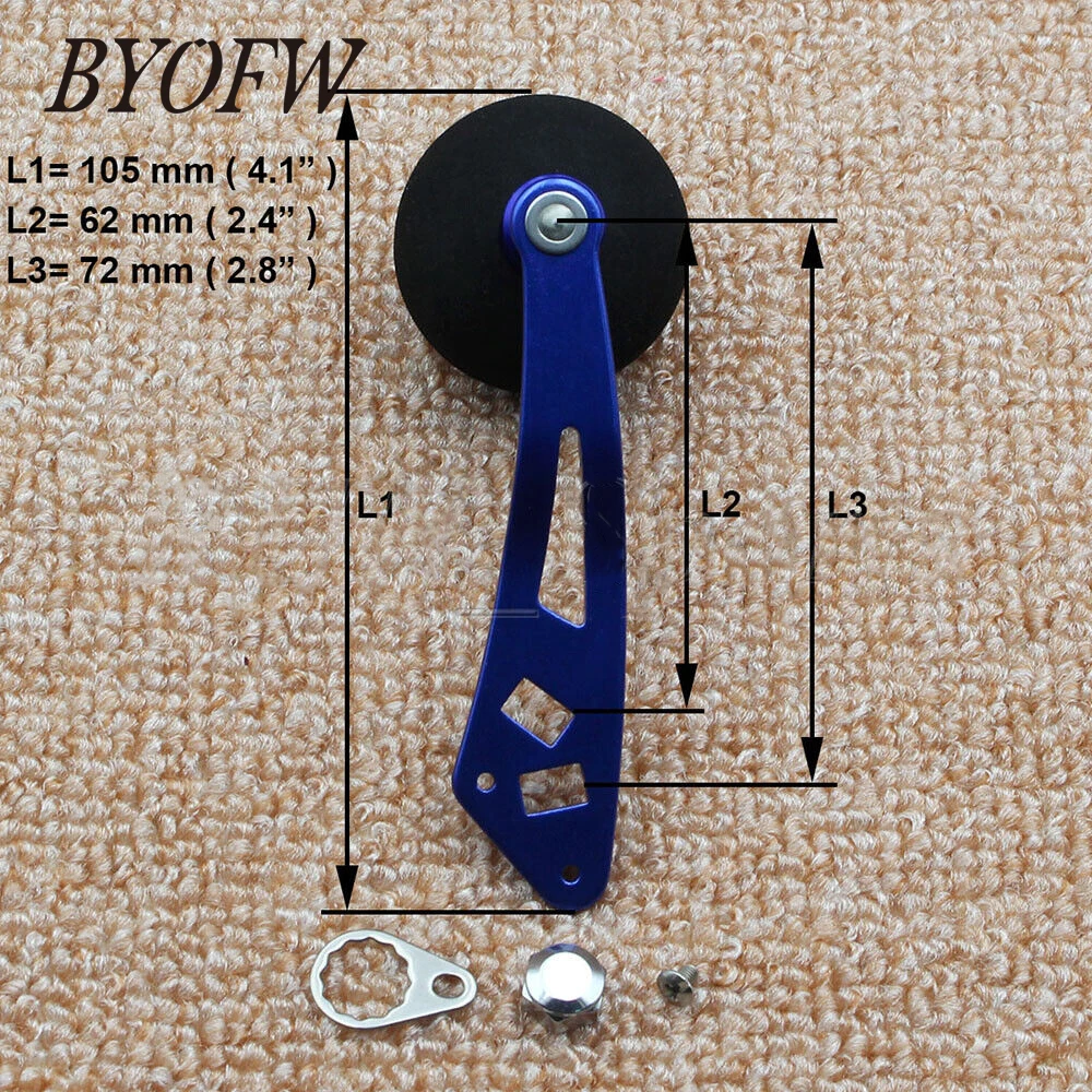 BYOFW Single Rocker Arm Metal Baitcasting Reel Handle Replacement Jigging Grip For Abu Garcia Daiwa Trolling Wheel DIY Repair