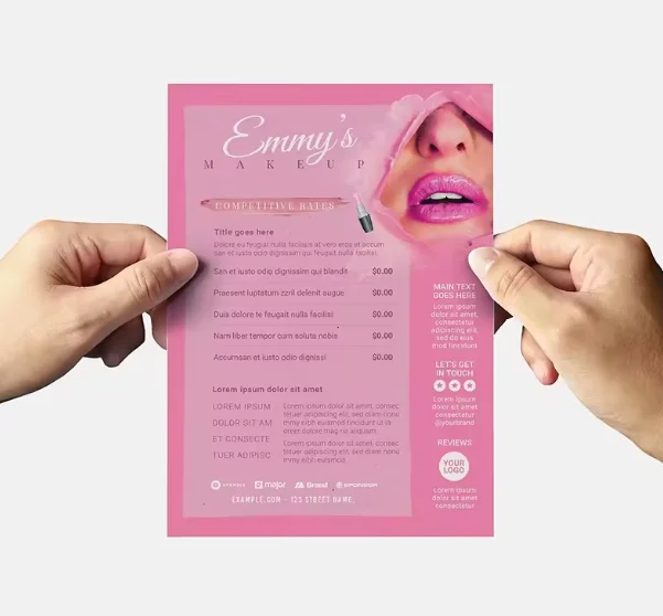 200pcs size  A5 A6 Customized luxury commercial flyers double-sided printing  advertising promotional flyers service