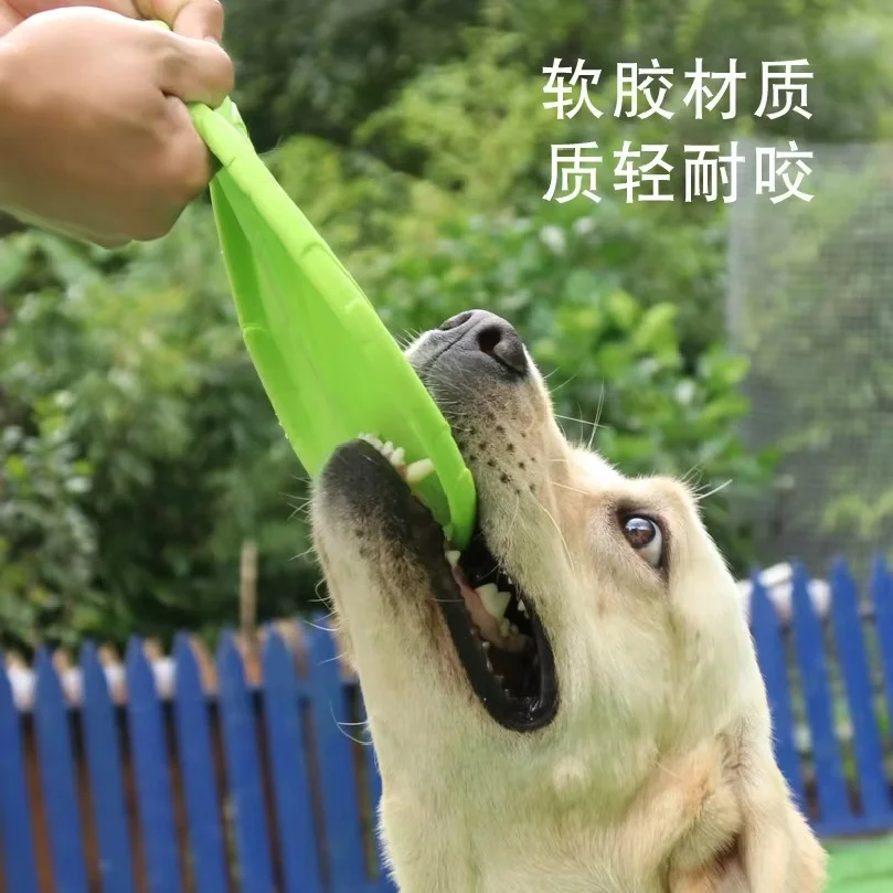 Dog Flying Disc Toy Rubber Pet  Bite Resistant Floating Water Toy for Training Throwing Interactive Play for Medium Large Dogs