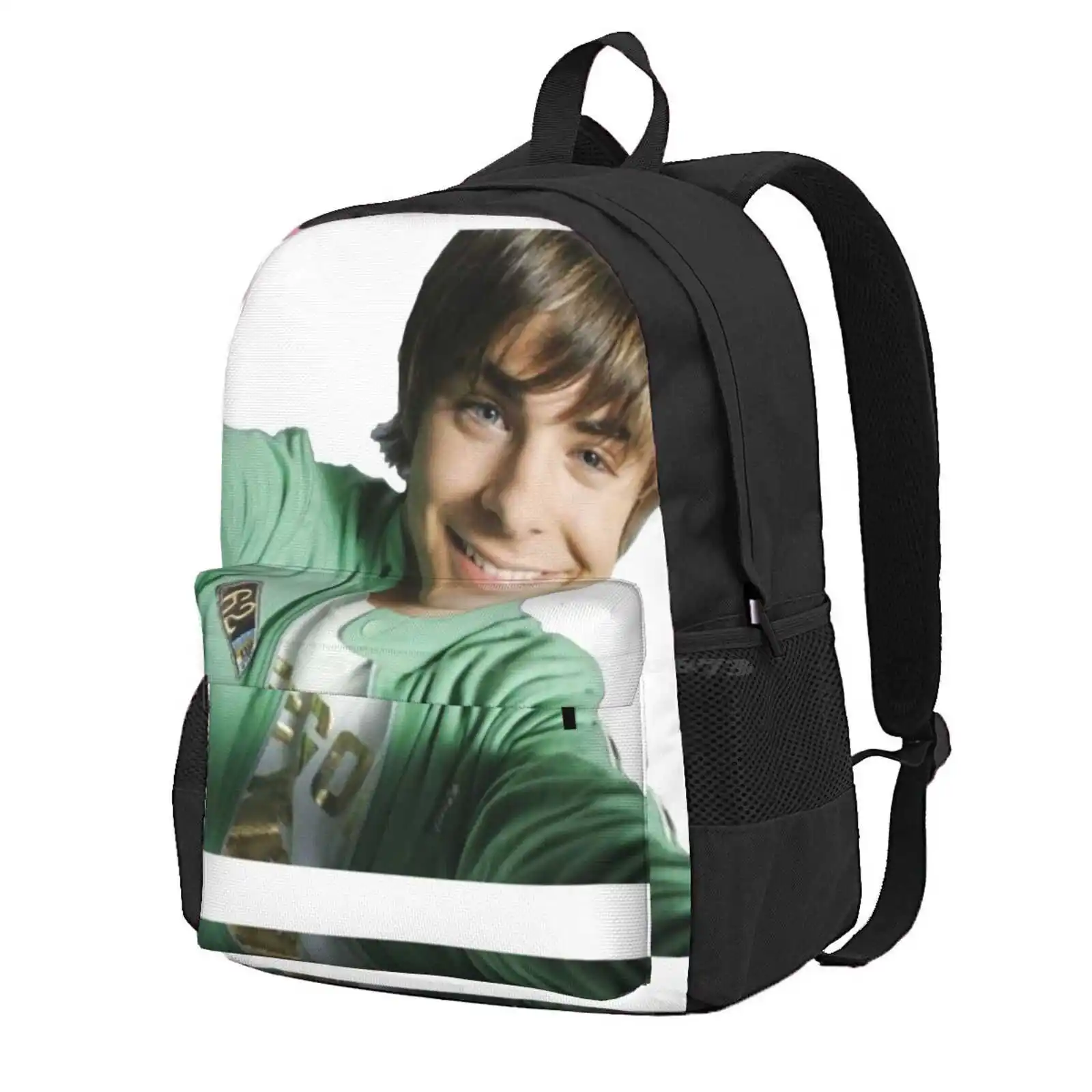 

Zac Efron Selfie Hot Sale Schoolbag Backpack Fashion Bags Selfie Zac Efron Highschool Musical Young Cute Troy Bolton