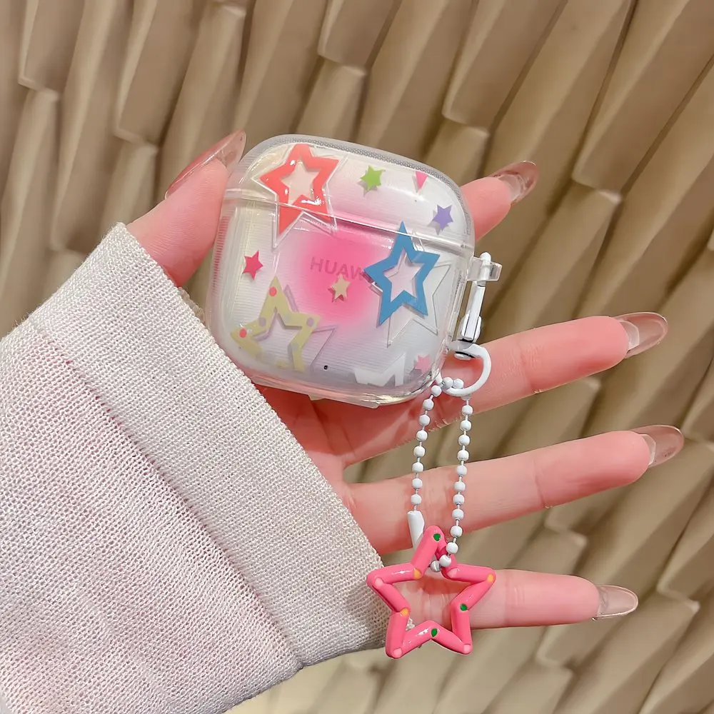 

Protective Case For Huawei Freebuds SE 2 Cartoon Star Cherry Earphone Case For Huawei Freebuds SE2 Shockproof Sleve With Hook