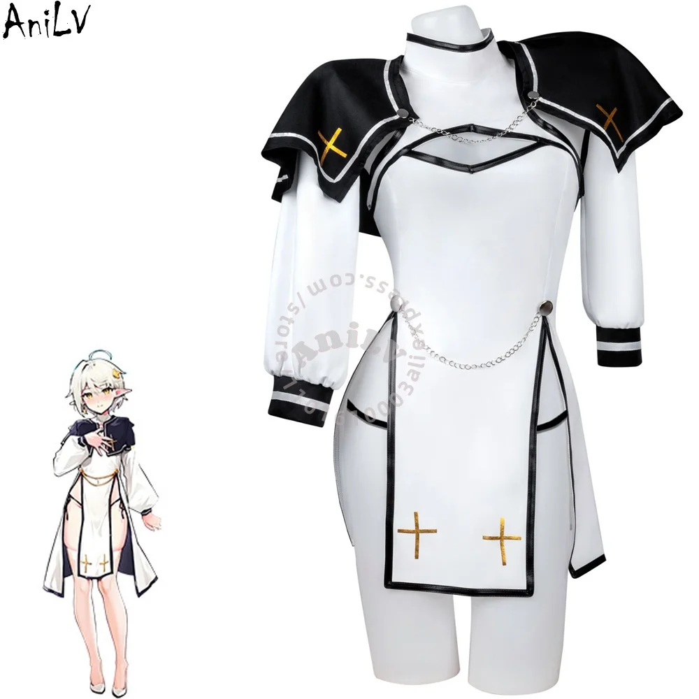 Disfraz de Cosplay de Anime AniLV, Uniforme de Monja, Vestido de Sacerdote, Purge Of Sins
