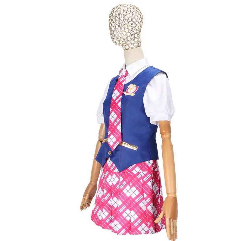 Movie Barbiee Cosplay Costume Halloween Princess Dress Delancy Wen COS Outfit Women School Uniform Top Skirts Carnival Party