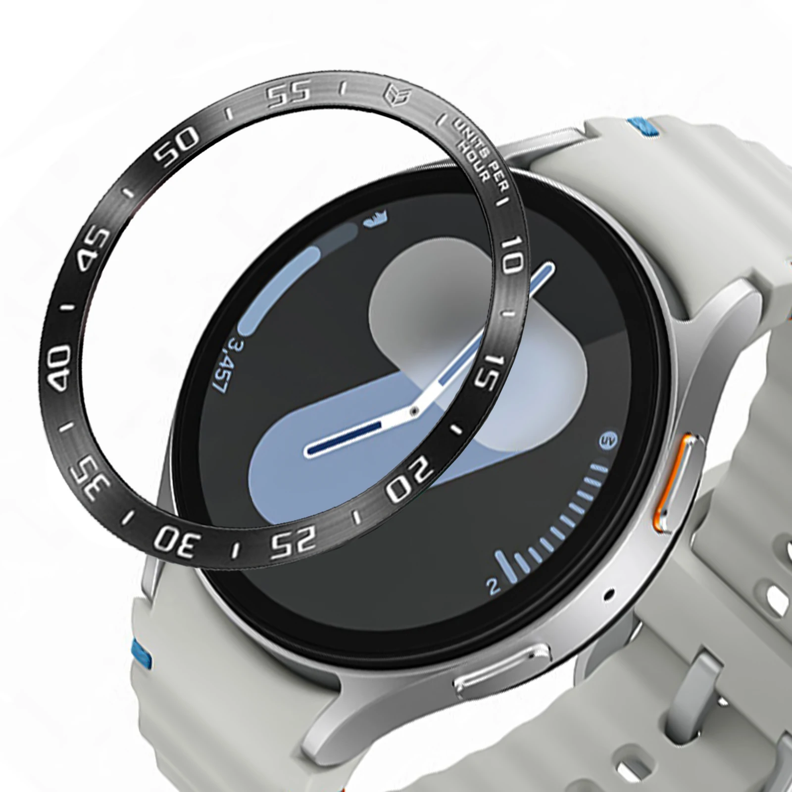 Samsung galaxy watch moldura anel capa para samsung galaxy watch 7 40mm 47mm caso proteção metal quadro protetor pára-choques