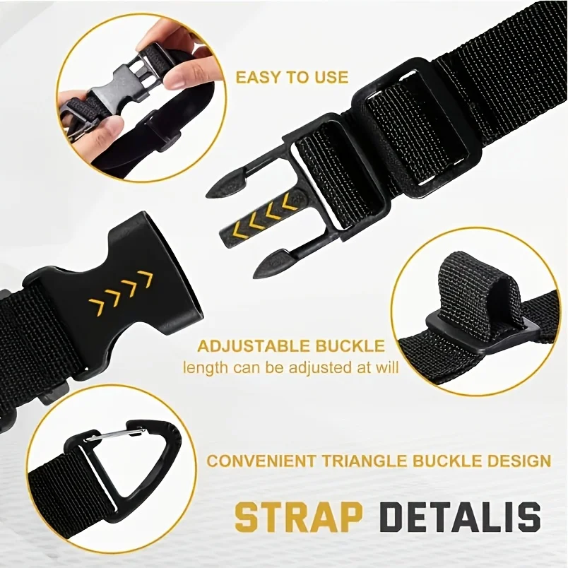 6/3 Piece Set of Heavy-Duty Garage Storage Hooks, Home Storage and Organization Tools, Suitable for Studio and Garage Organization, Triangle Buckle Straps, Storage Straps, Hook Tie Straps, Adjustable Multifunctional Heavy-Duty Tie Straps