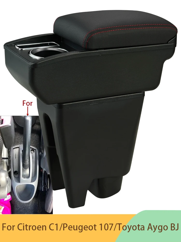 Voor Peugeot 107 Armsteun Voor Citroen C1 Toyota Etios Aygo BJ Armsteun Doos Auto Accessoires Winkel Doos Interieur Onderdelen details - afbeelding 2