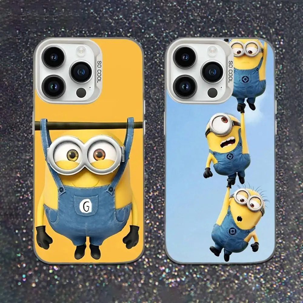 

Cartoon M-MinionS-S Cute Phone Case For iPhone 16,15,14,13,12,11,Mini,Pro,XS,SE,MAX White Matte Shockproof Cover