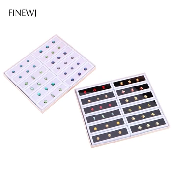 宝石用ディスプレイボックス,ガラス蓋付き,スポンジホルダー,ジュエリービーズ,ダイヤモンド収納ケース,卸売