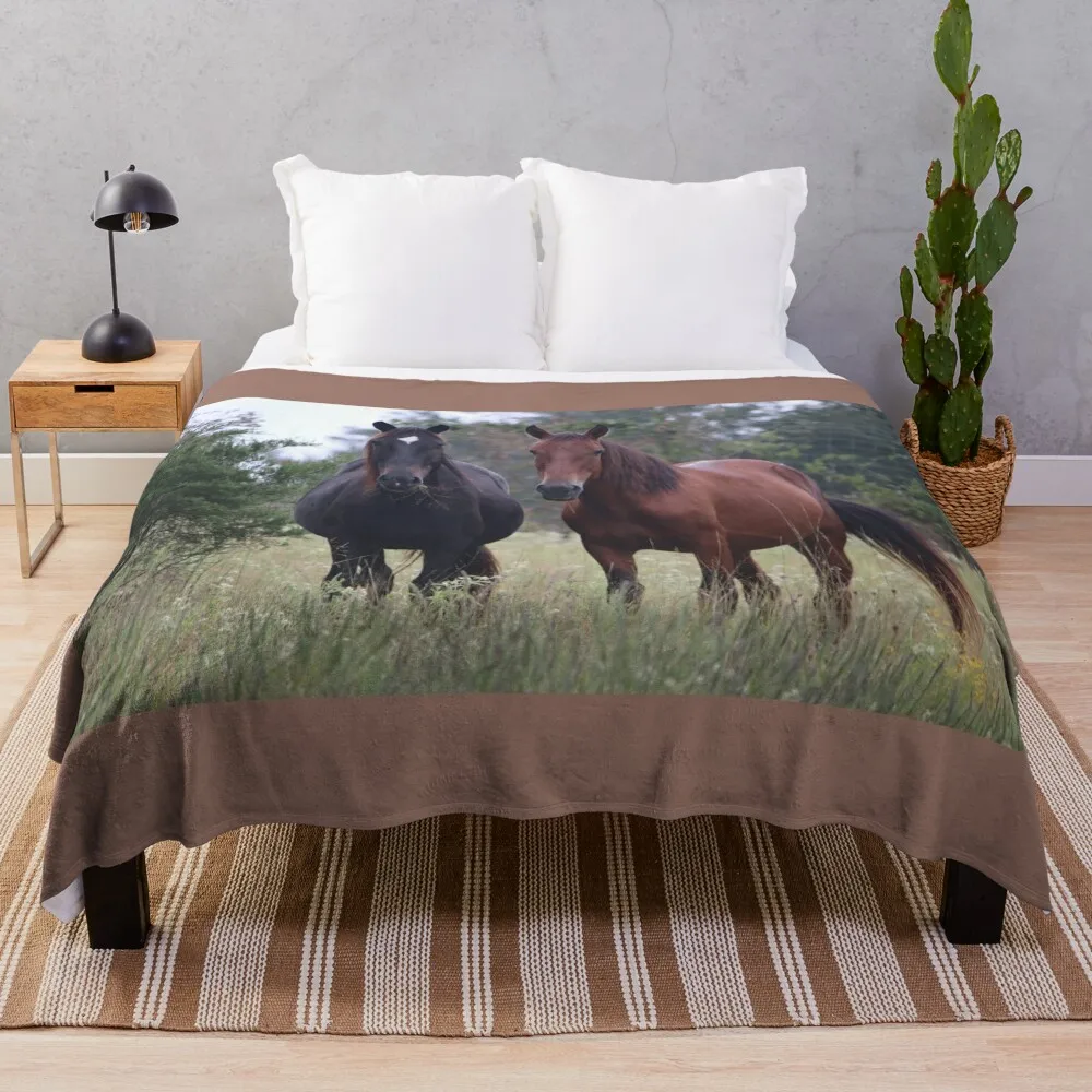 

Wild Mustangs Throw Blanket manga Extra Large Throw Soft Beds Comforter Blankets